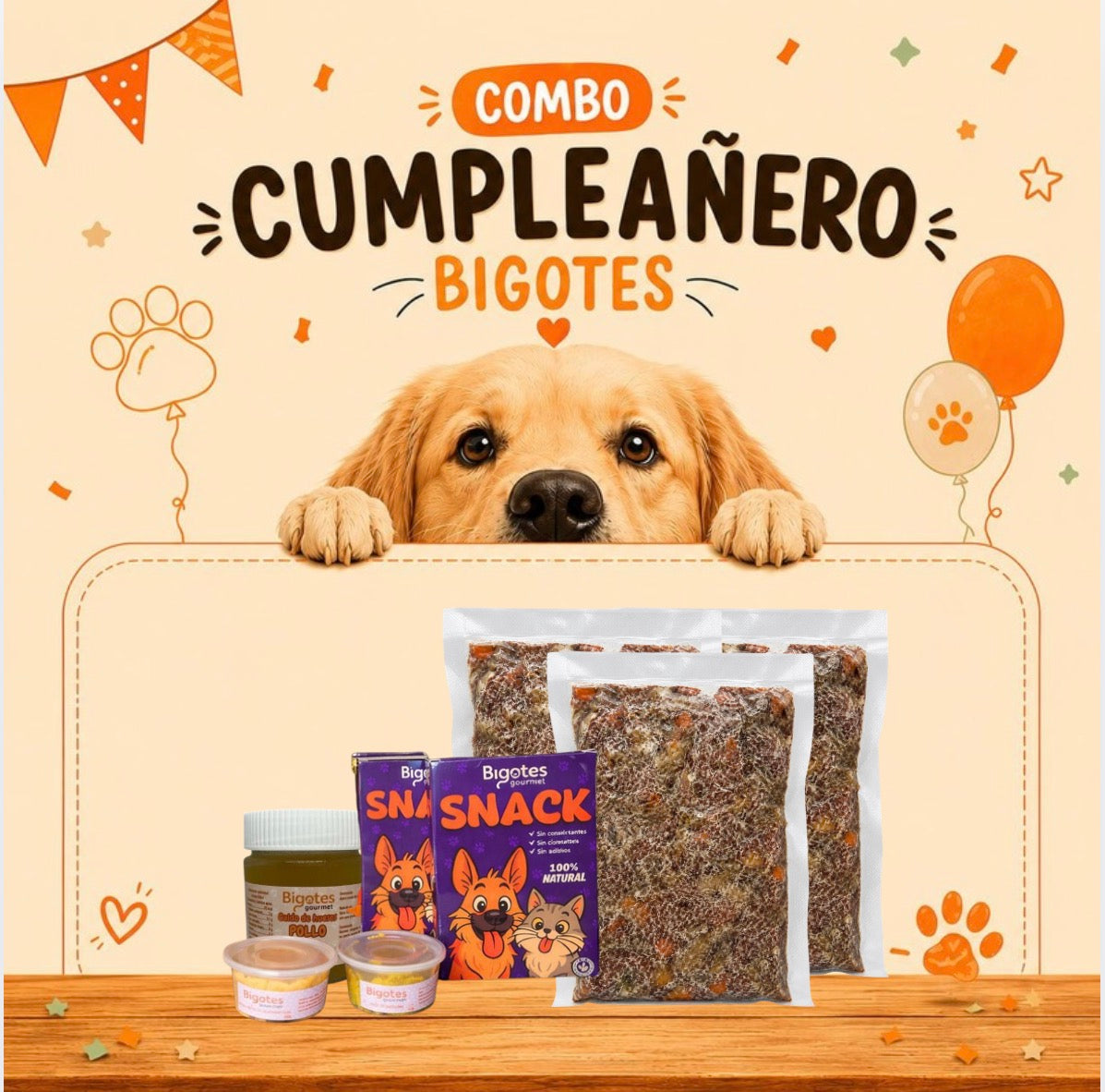 Combo cumpleañero - perros
